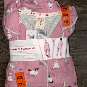 Munki Munki Women's Flannel Classic Pajama Set